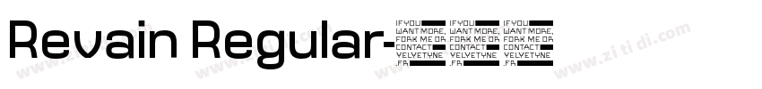 Revain Regular字体转换